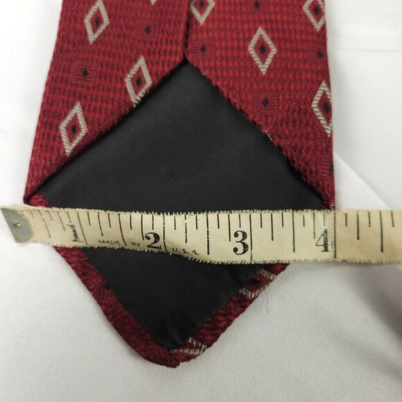 3 Jos A Bank Geometric Made In Italy Silk Ties 4" x 59" - Picture 7 of 11